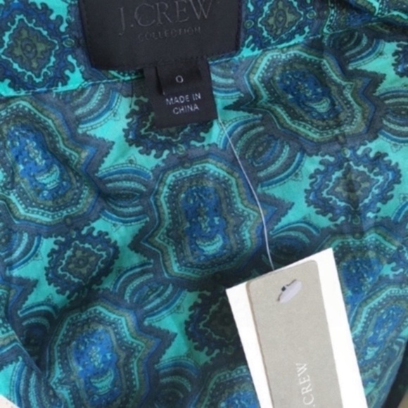 NWT J. Crew Color Block Pop Over Shirt Silk - Picture 3 of 4